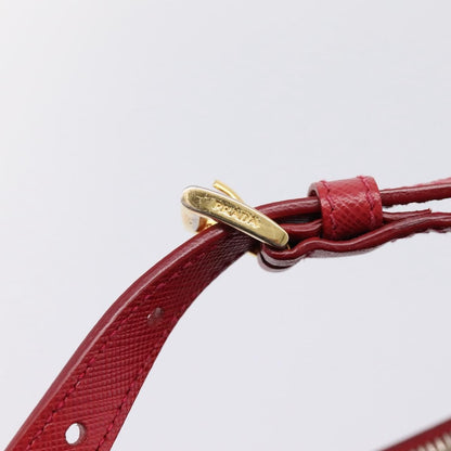 Prada Galleria  Strap Leather, Red, Leather, Handbag