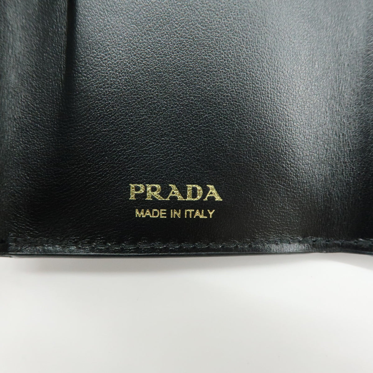 Prada Envelope Trifold Saffiano Leather, Black, Leather, Wallet
