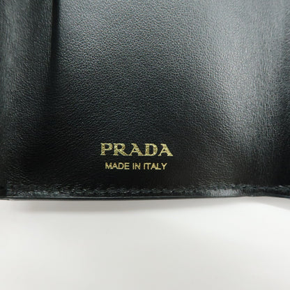 Prada Envelope Trifold Saffiano Leather, Black, Leather, Wallet