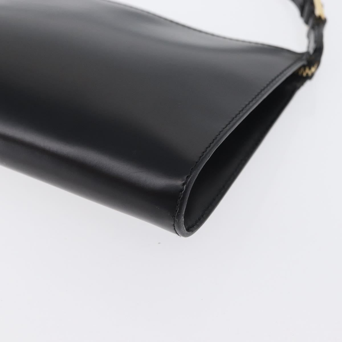 Salvatore Ferragamo Gancini Leather, Black, Leather, Crossbody Bag