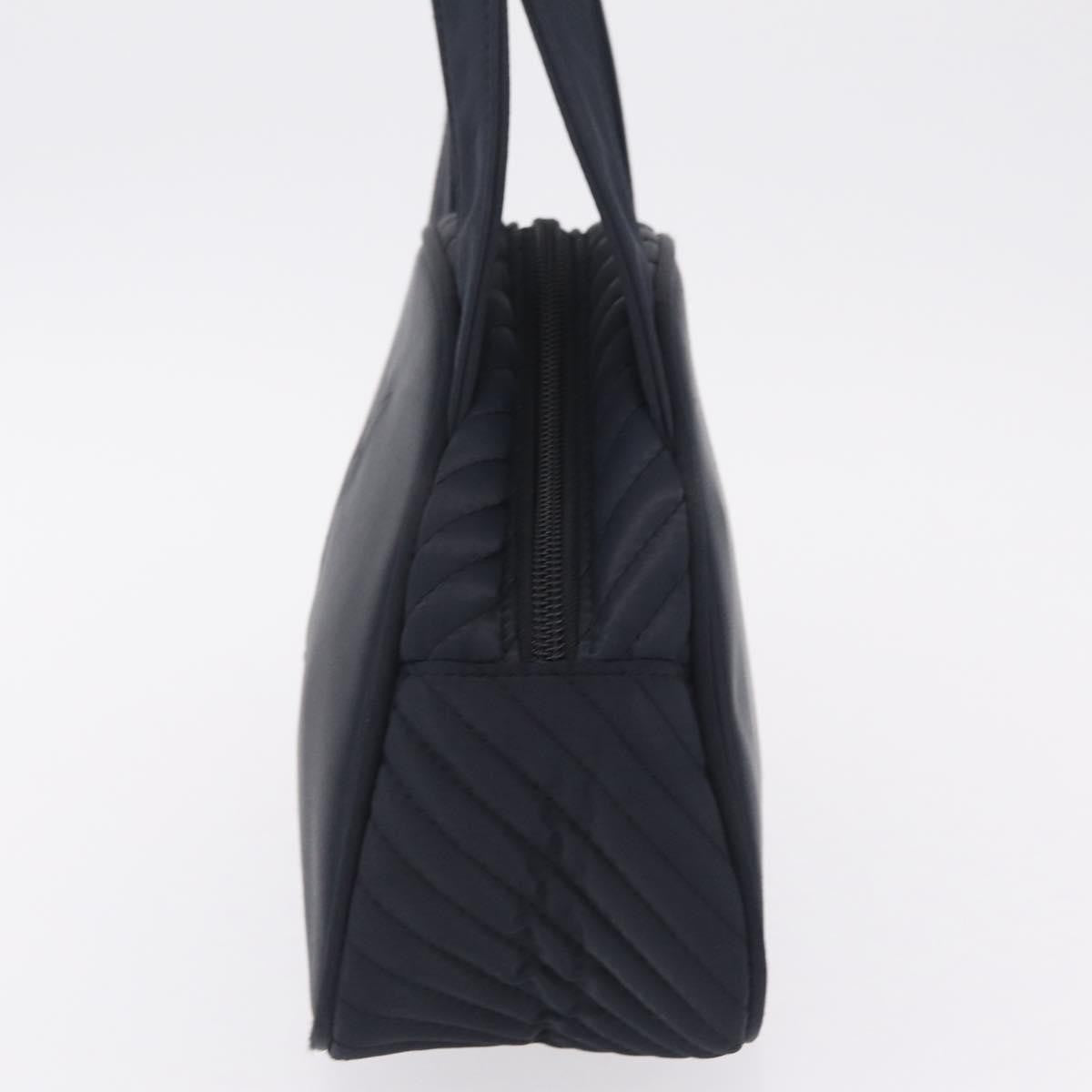 Saint Laurent Vintage Quilted Top Handle Bag Nylon, Navy, Nylon, Handbag
