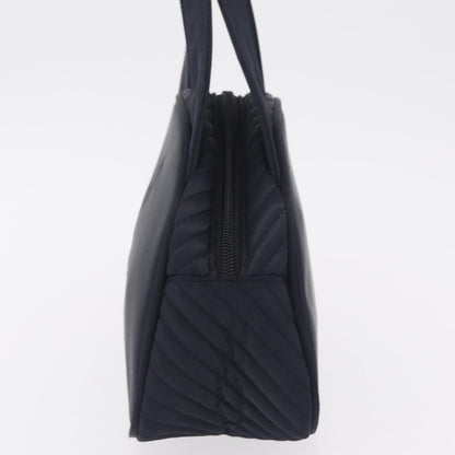 Saint Laurent Vintage Quilted Top Handle Bag Nylon, Navy, Nylon, Handbag