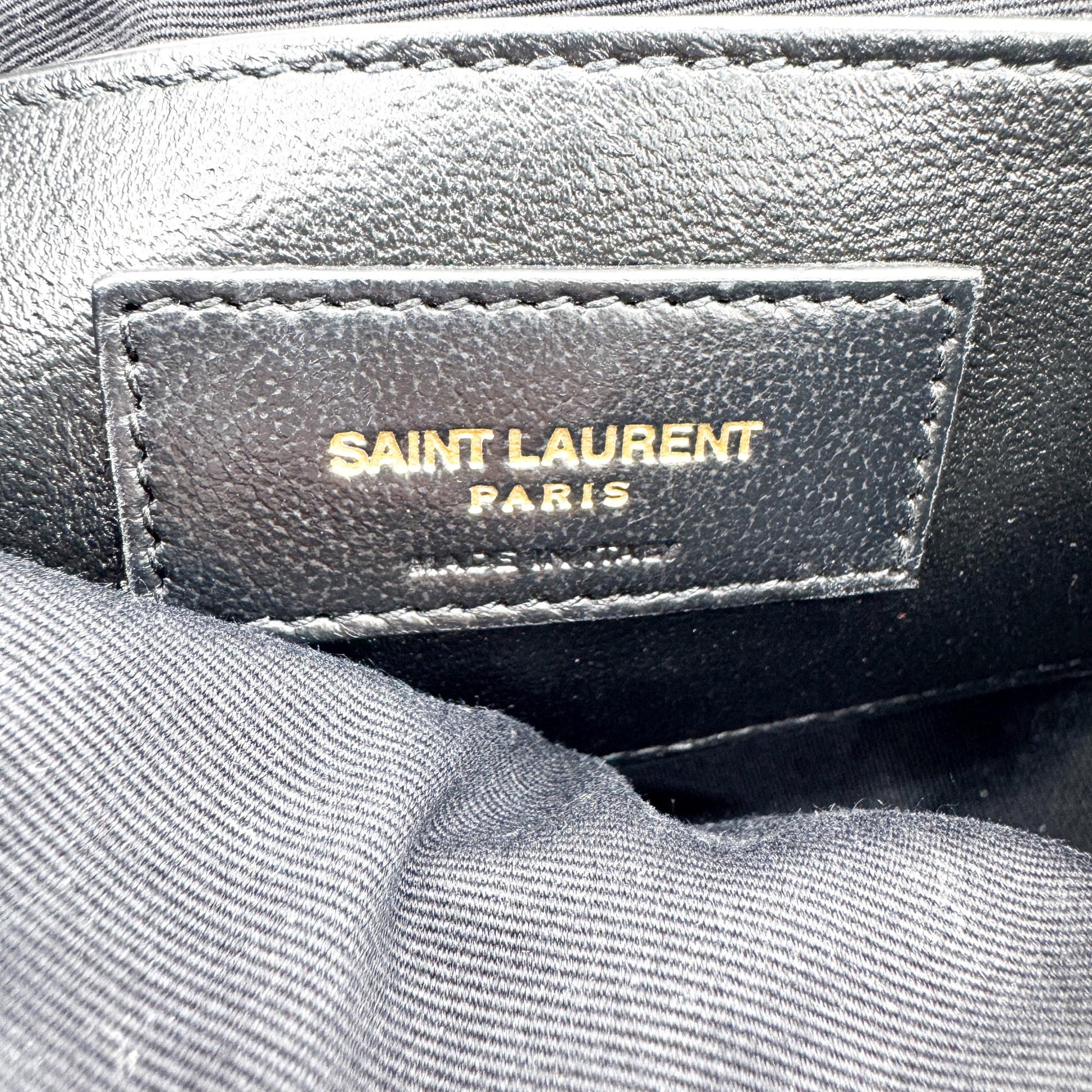 Saint Laurent 80's Vanity Quilted Leather, Red, Leather, Handbag