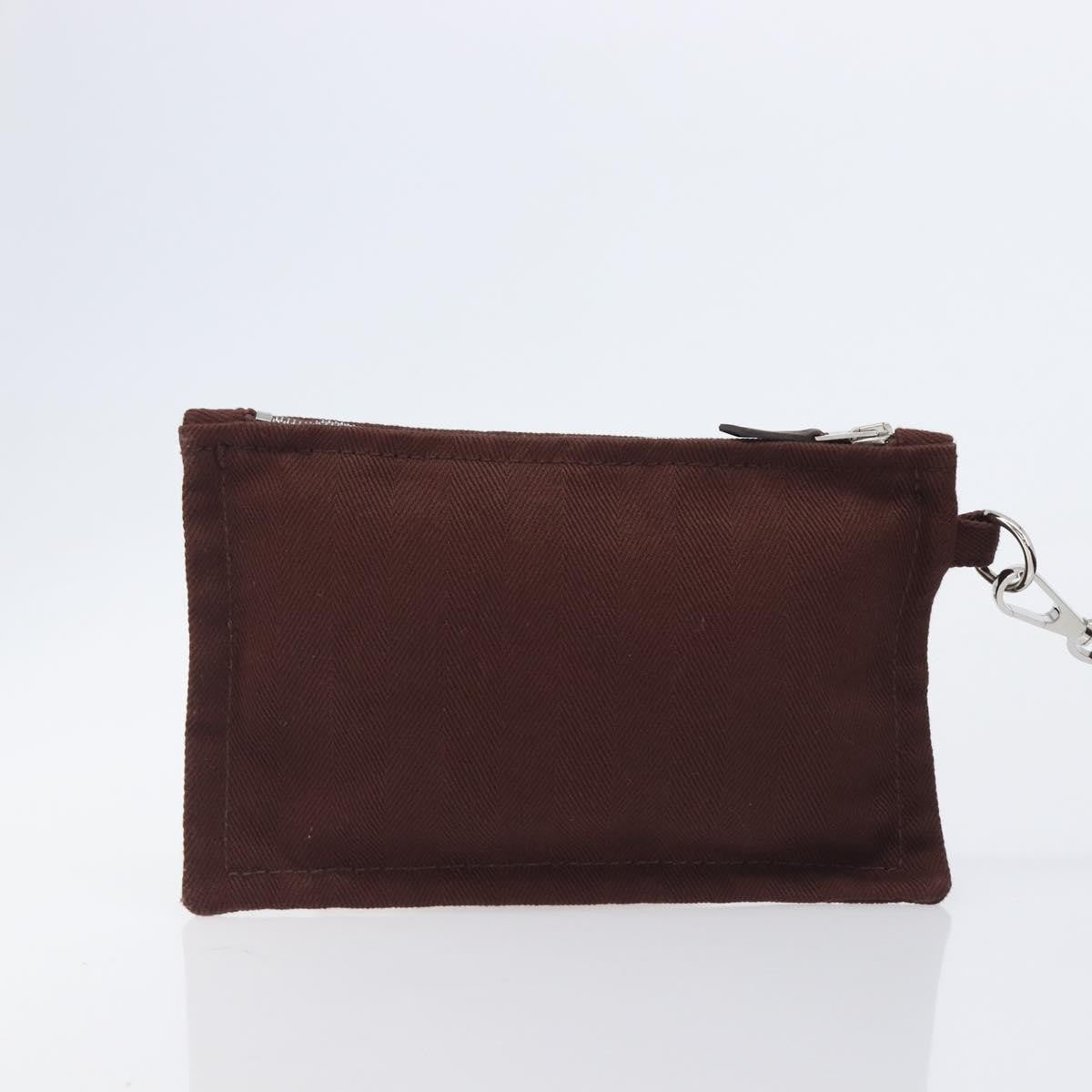 Hermes Valparaiso Toile and Leather, Brown, Canvas, Handbag