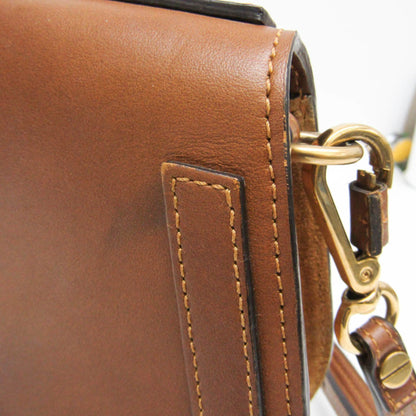 Chloe Nile Studded Suede and Leather, Brown, Leather, Crossbody Bag