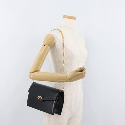 Gucci Shoulder Leather, Black, Leather, Shoulder Bag