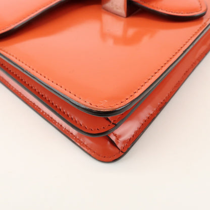 Gucci Interlocking Patent, Orange, Patent Leather, Shoulder Bag