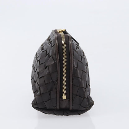 Bottega Veneta Zip Clutch Leather, Brown, Leather, Clutch
