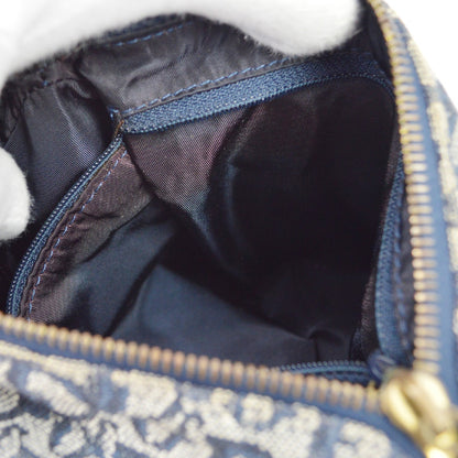 Christian Dior Vintage Trotter Boston Diorissimo Canvas, Navy, Canvas, Handbag