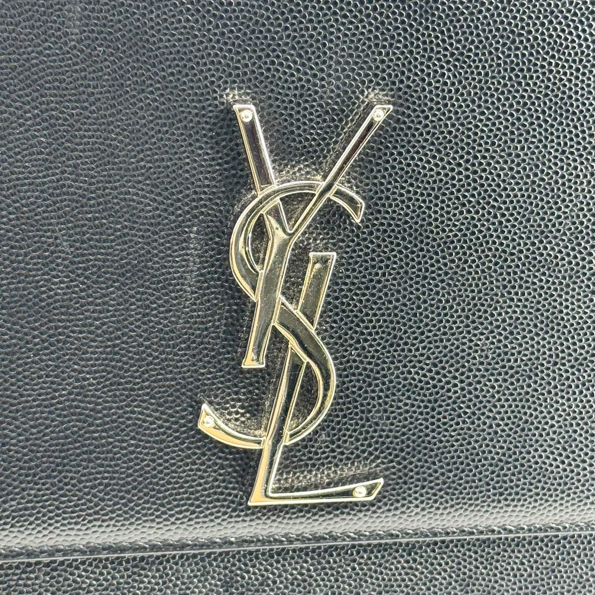 Saint Laurent Classic Monogram Leather, Black, Leather, Crossbody Bag
