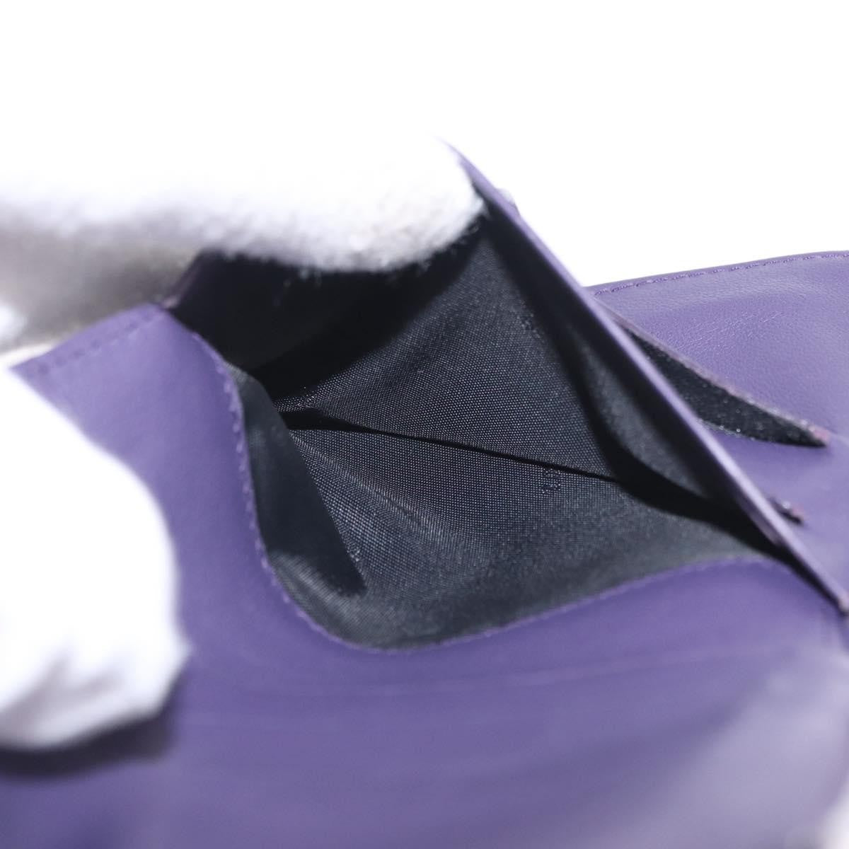 Loewe Anagram Trifold Flap Leather, Purple, Leather, Wallet