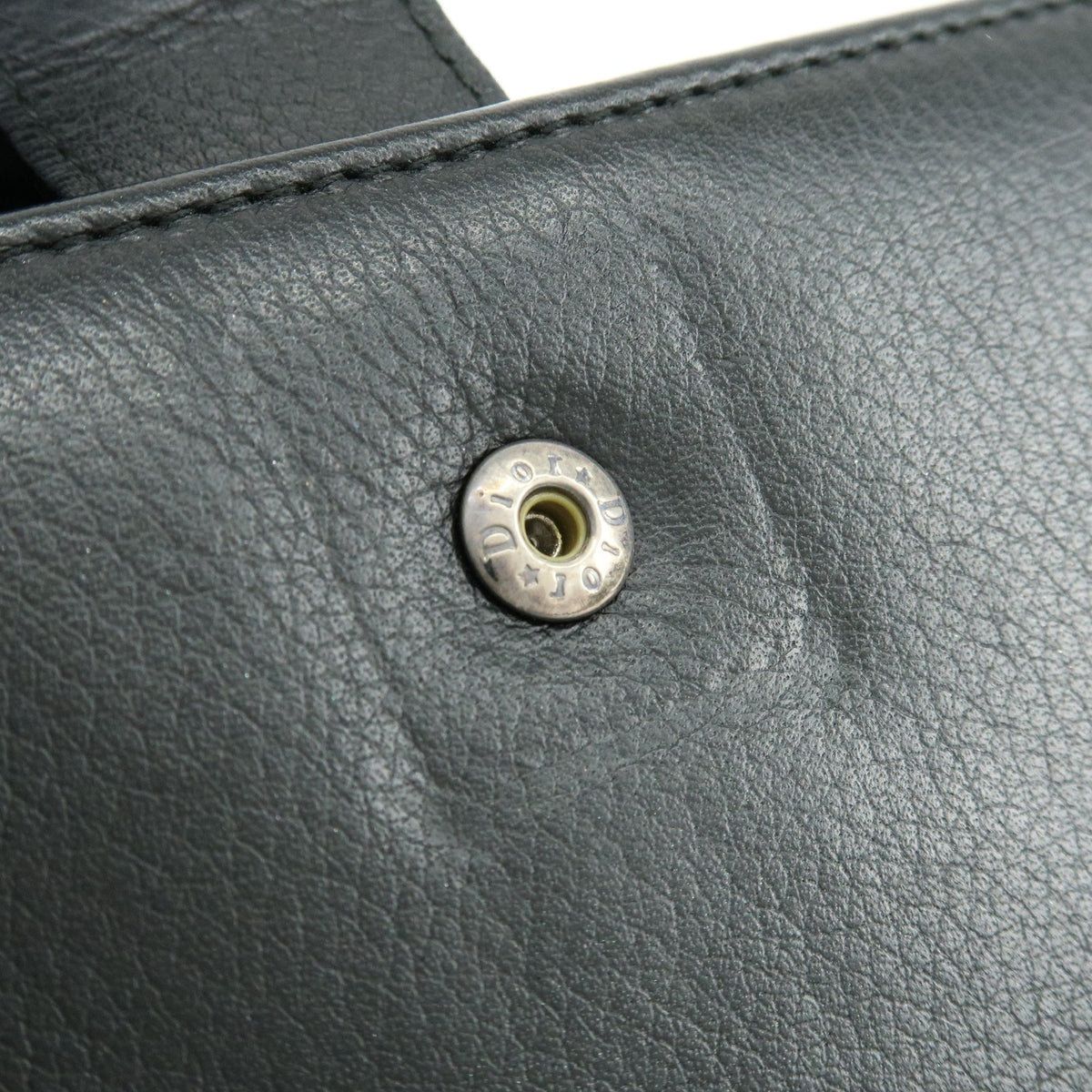Christian Dior Trotter / Heart Motif Wallet Leather, Black, Leather, Wallet