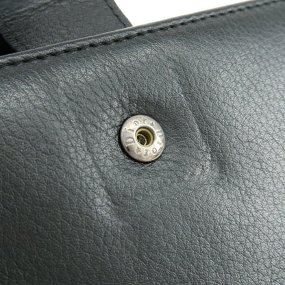 Christian Dior Trotter / Heart Motif Wallet Leather, Black, Leather, Wallet