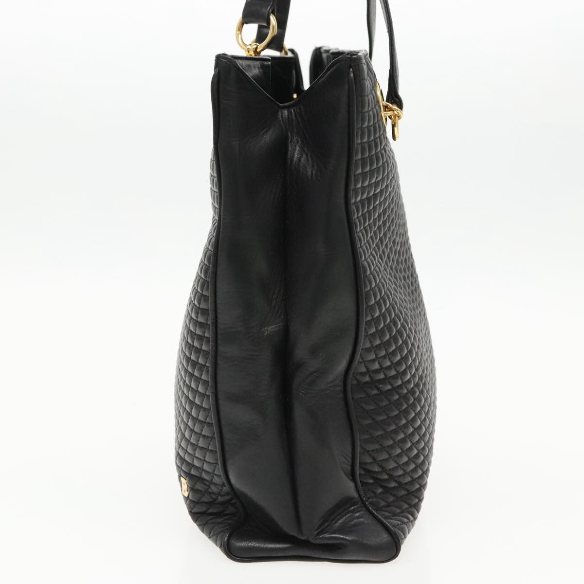 Bally Vintage Quilted Leather, Black, Leather, Shoulder Bag