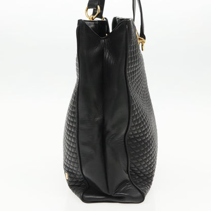 Bally Vintage Quilted Leather, Black, Leather, Shoulder Bag