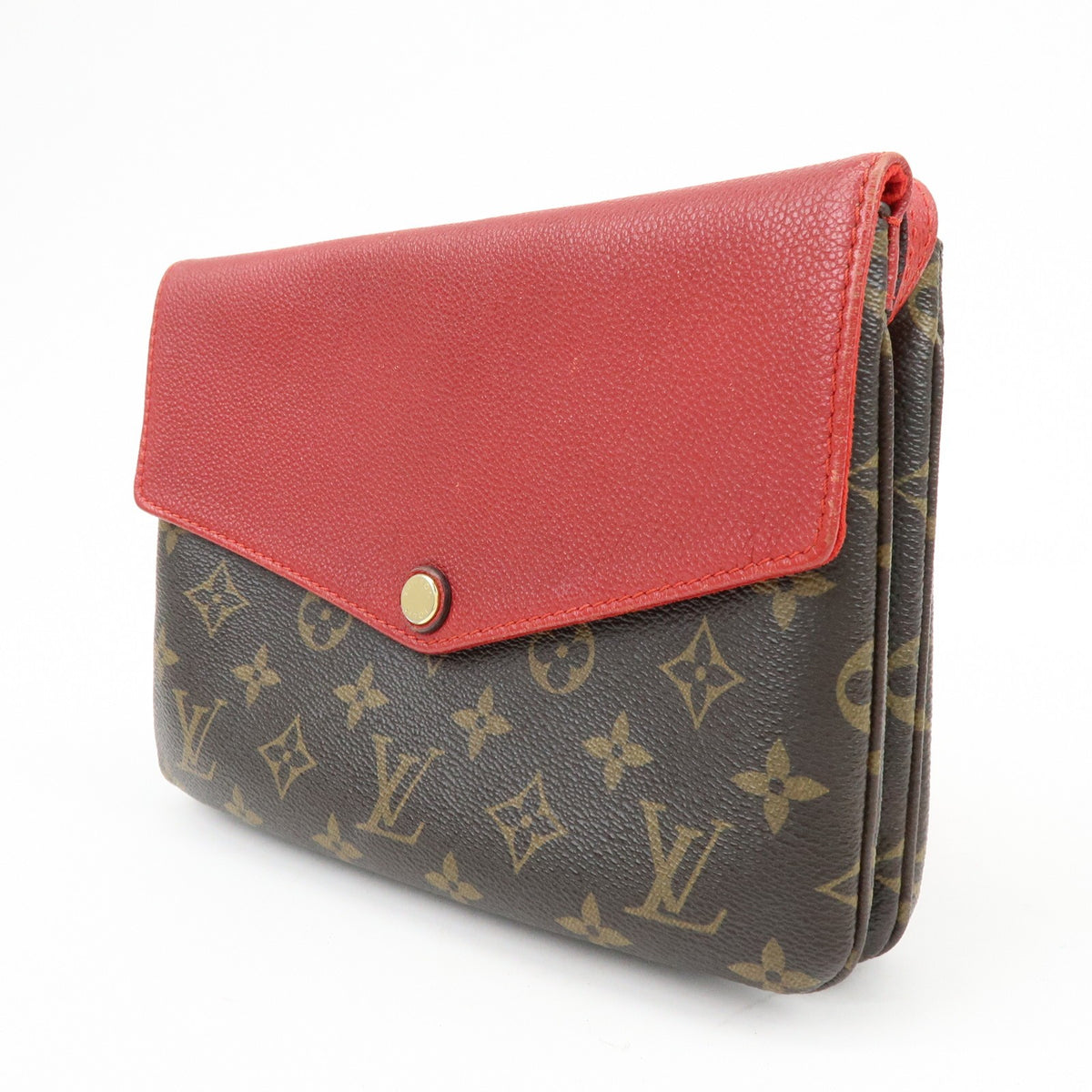 Louis Vuitton Twice Monogram Canvas and Leather, Brown, Canvas, Handbag