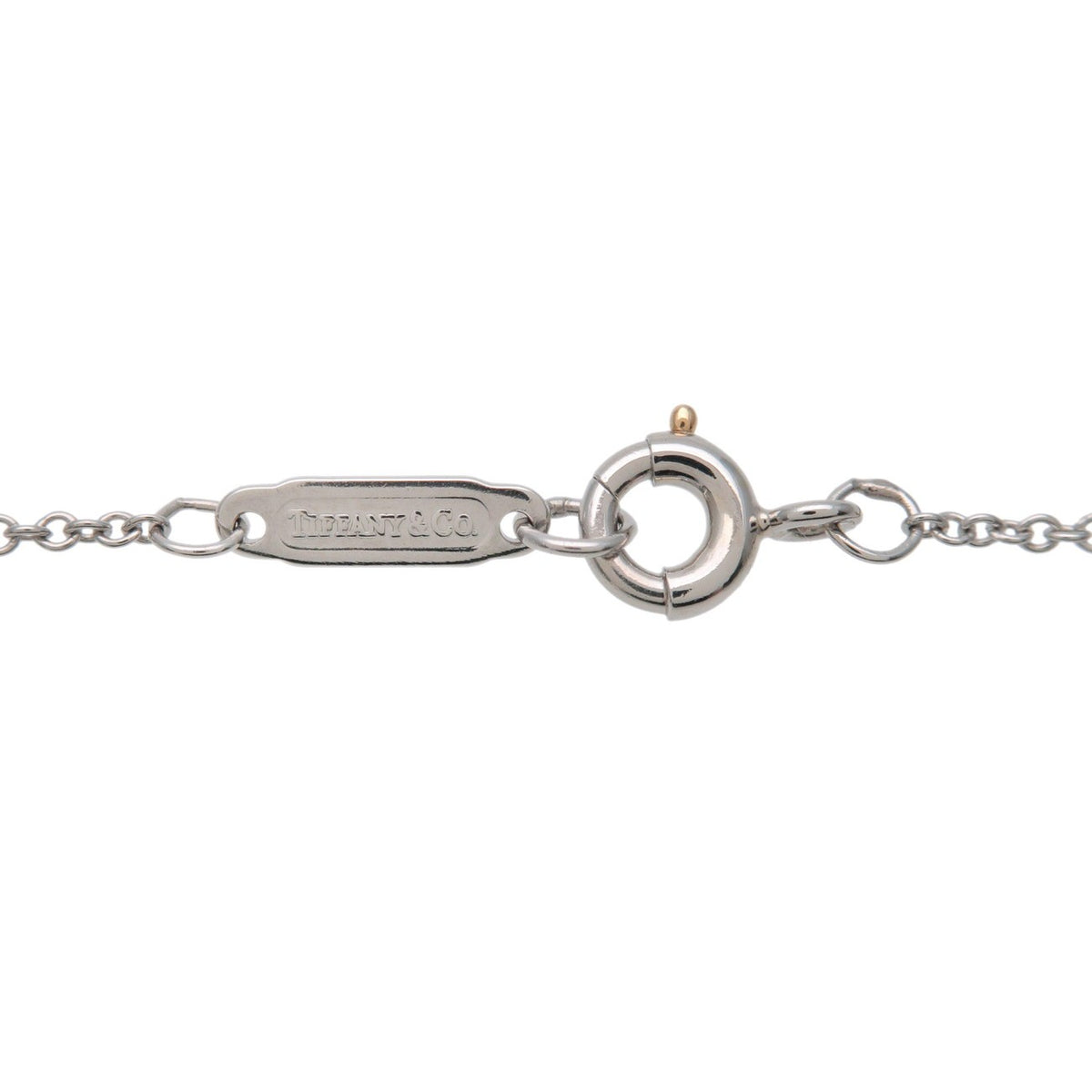 Tiffany & Co. Etoile Circle Donut Pendant Platinum with Diamonds, Silver, Platinum, Necklace