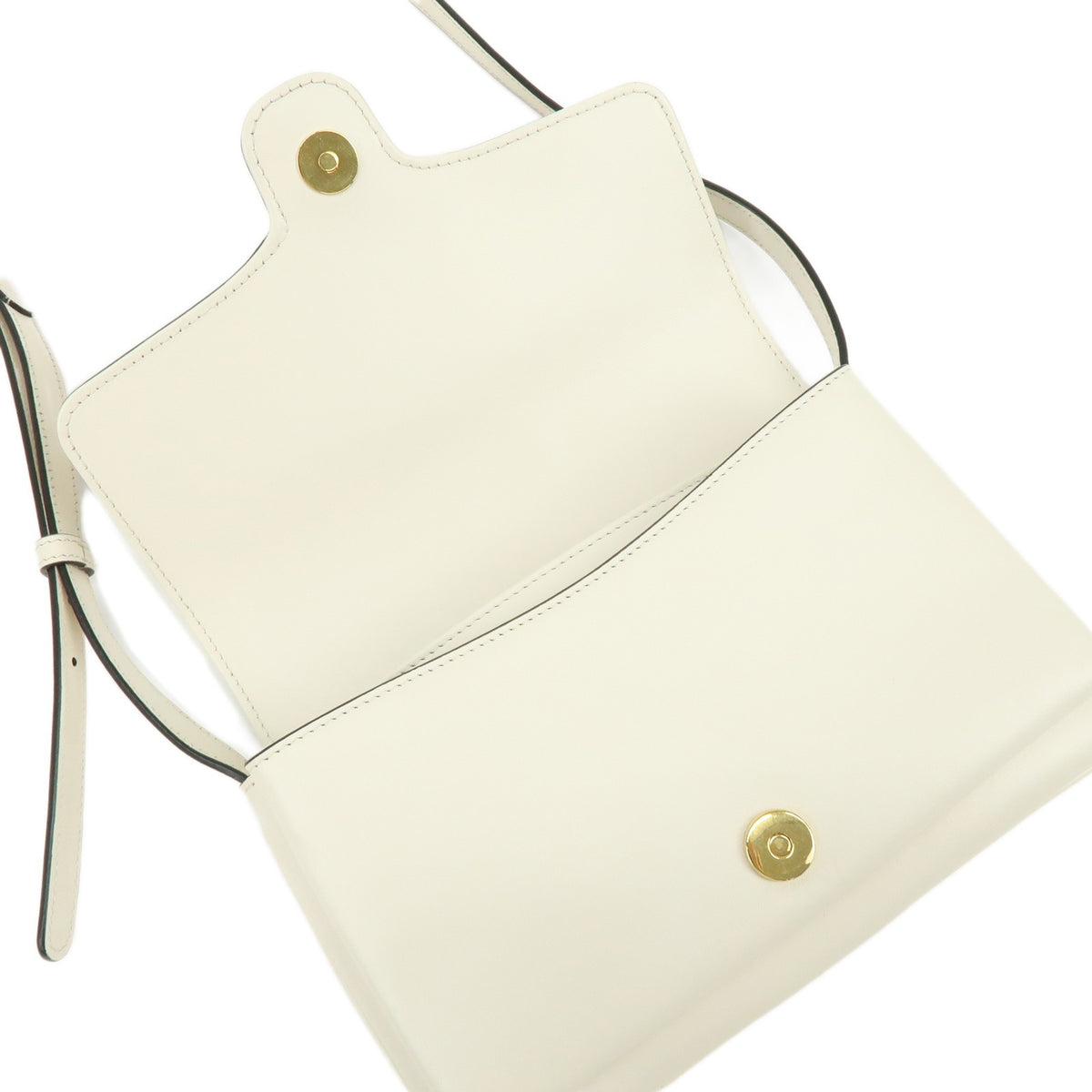 Gucci Arli Leather, White, Leather, Shoulder Bag
