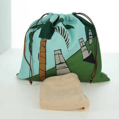 Loewe Paula Drawstring Printed Canvas, Multicolour, Canvas, Clutch