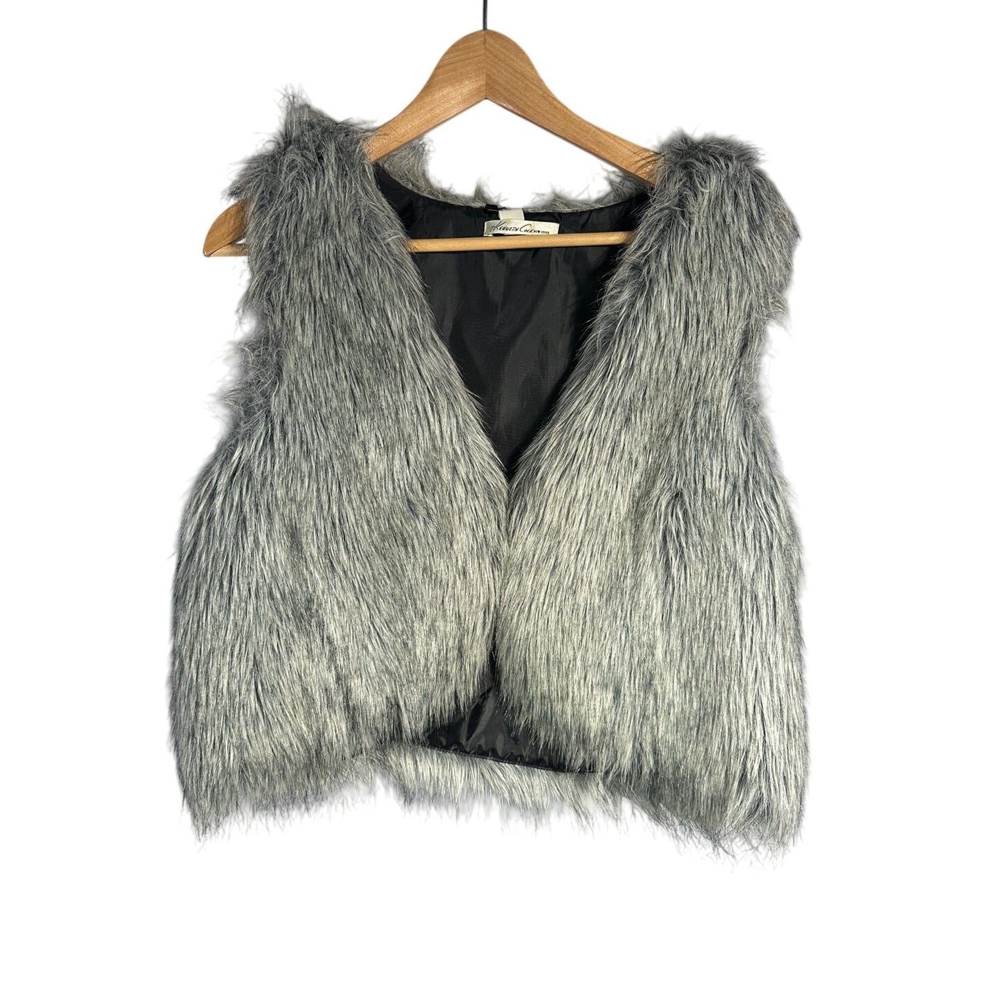 KENNETH COLE Cropped Faux Fur Vest