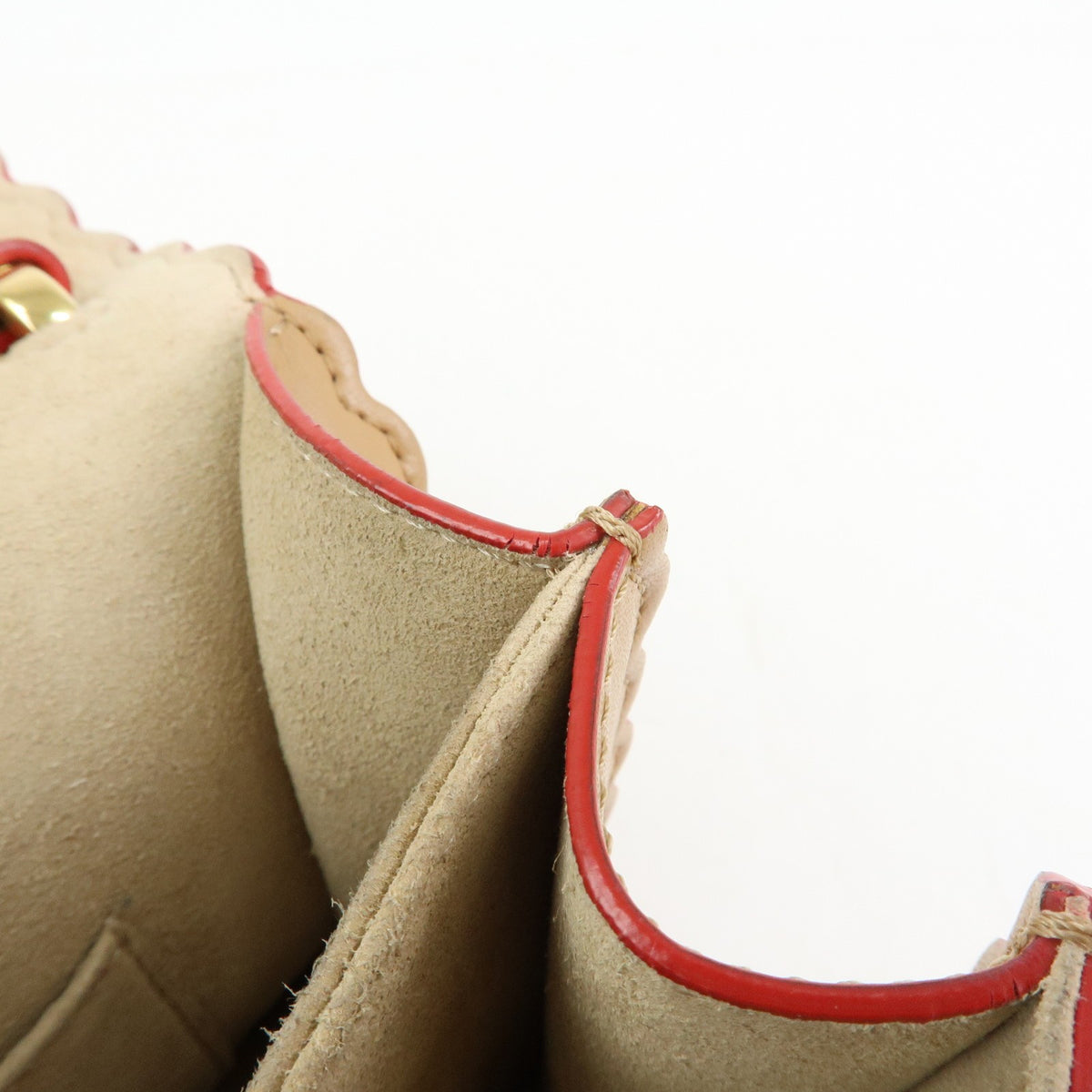 Fendi Kan I Leather, Beige, Leather, Shoulder Bag