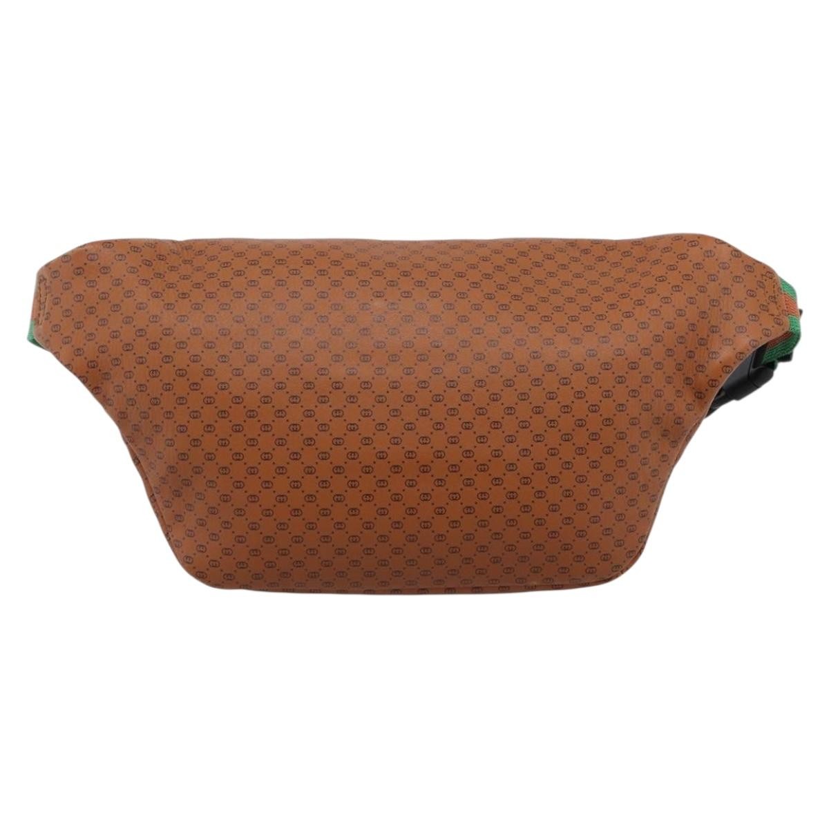Gucci Dapper Dan Belt GG Print Leather, Brown, Leather, Clutch