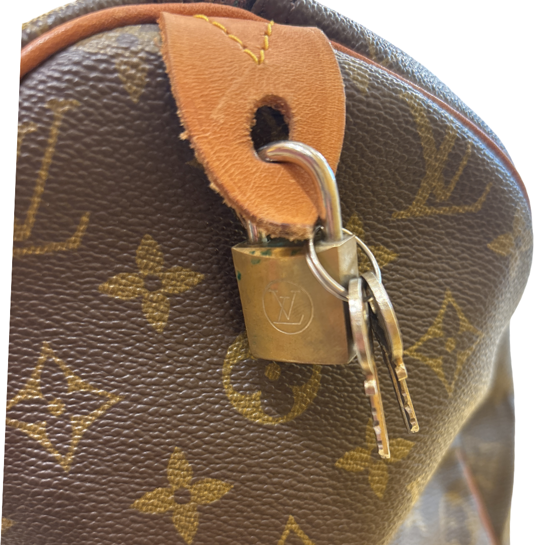 Louis Vuitton Speedy Monogram Canvas, Brown, Canvas, Handbag