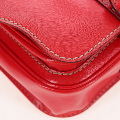 Fendi Secret Code F3 Convertible Satchel Textured Leather, Red, Leather, Handbag