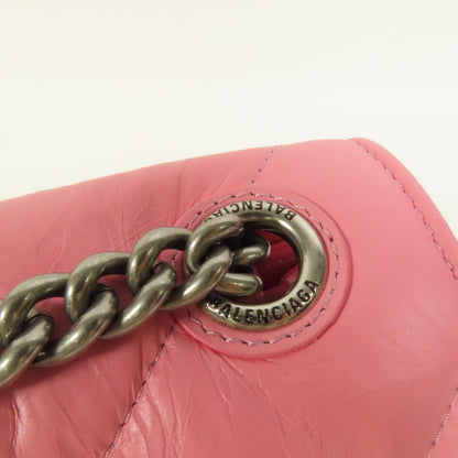 Balenciaga Hourglass Chain Crossbody Bag Leather, Pink, Leather, Crossbody Bag