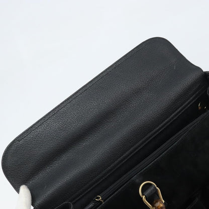 Gucci Bamboo Suede, Black, Suede, Tote Bag