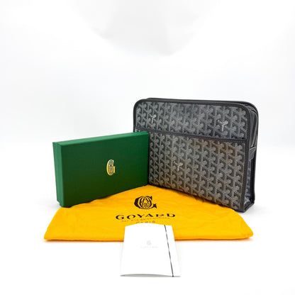 Goyard Jouvence Toiletry Coated Canvas, Black, Canvas, Clutch
