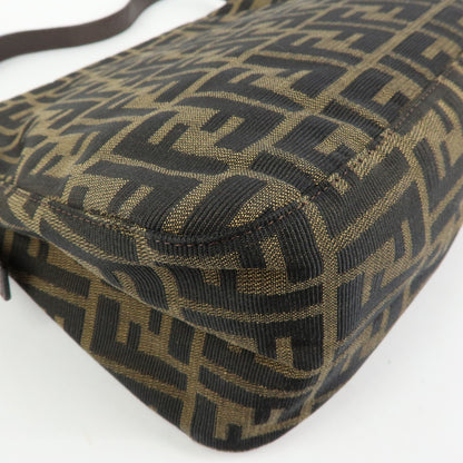 Fendi Zucchino Mamma Baguette Canvas, Brown, Canvas, Shoulder Bag