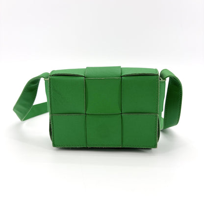 Bottega Veneta Cassette Maxi Intrecciato Leather, Green, Leather, Crossbody Bag
