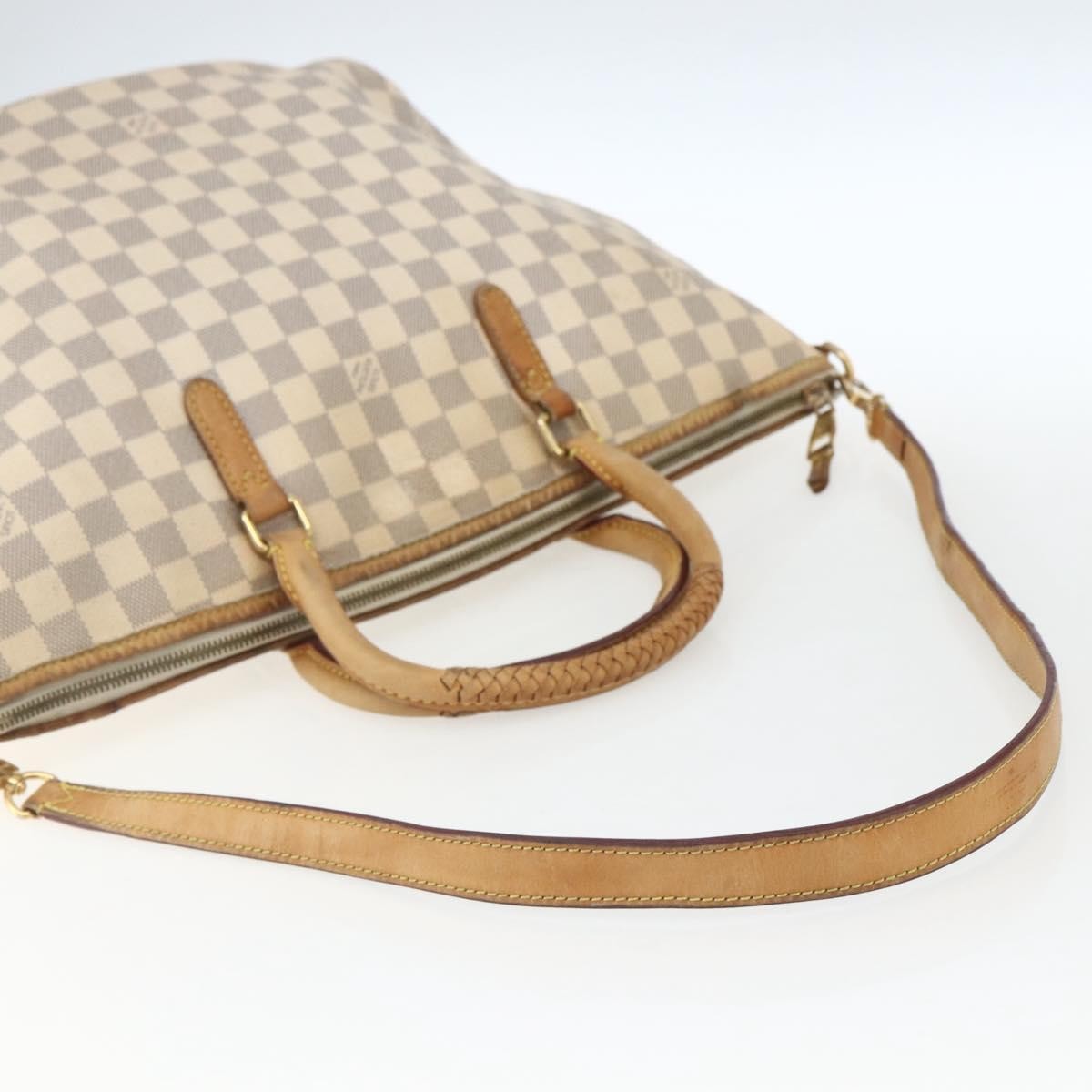 Louis Vuitton Riviera Damier, Beige, Canvas, Handbag