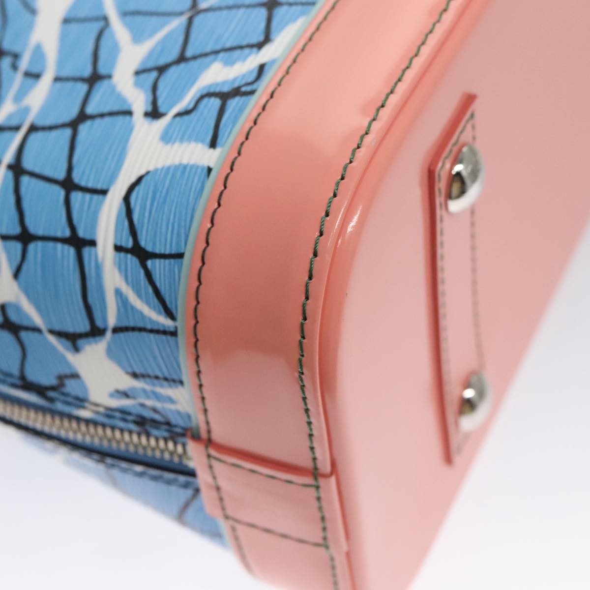 Louis Vuitton Alma Limited Edition Print Epi Leather, Blue, Leather, Handbag