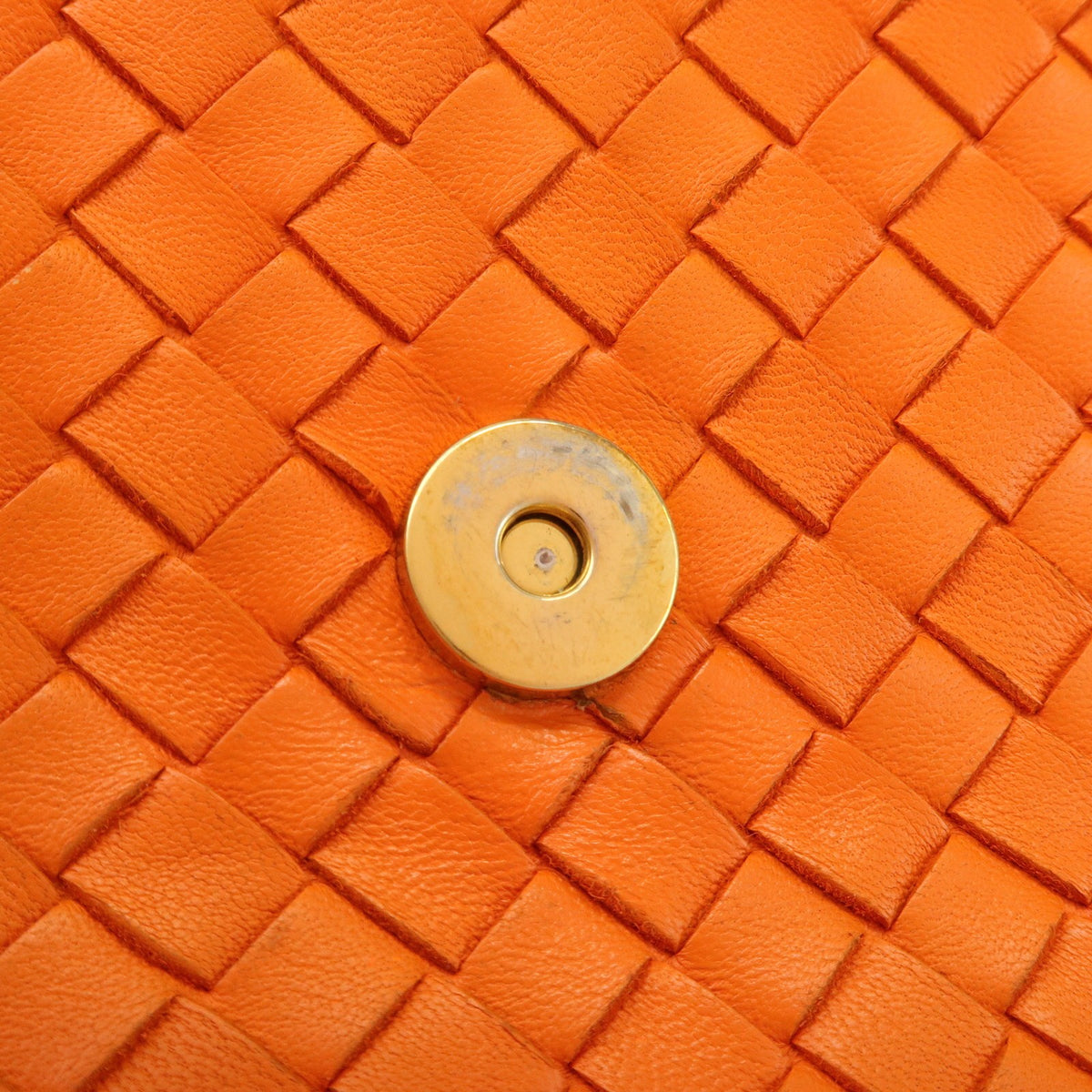 Bottega Veneta Olimpia Intrecciato Nappa, Orange, Leather, Crossbody Bag