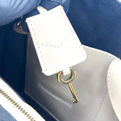 Burberry DK88 Top Handle Leather, Beige, Leather, Handbag