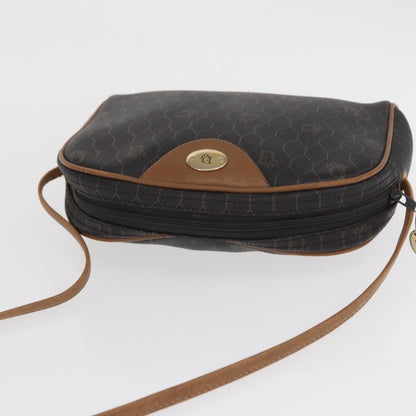 Christian Dior Vintage Honeycomb Canvas and Leather, Black, Canvas, Shoulder Bag