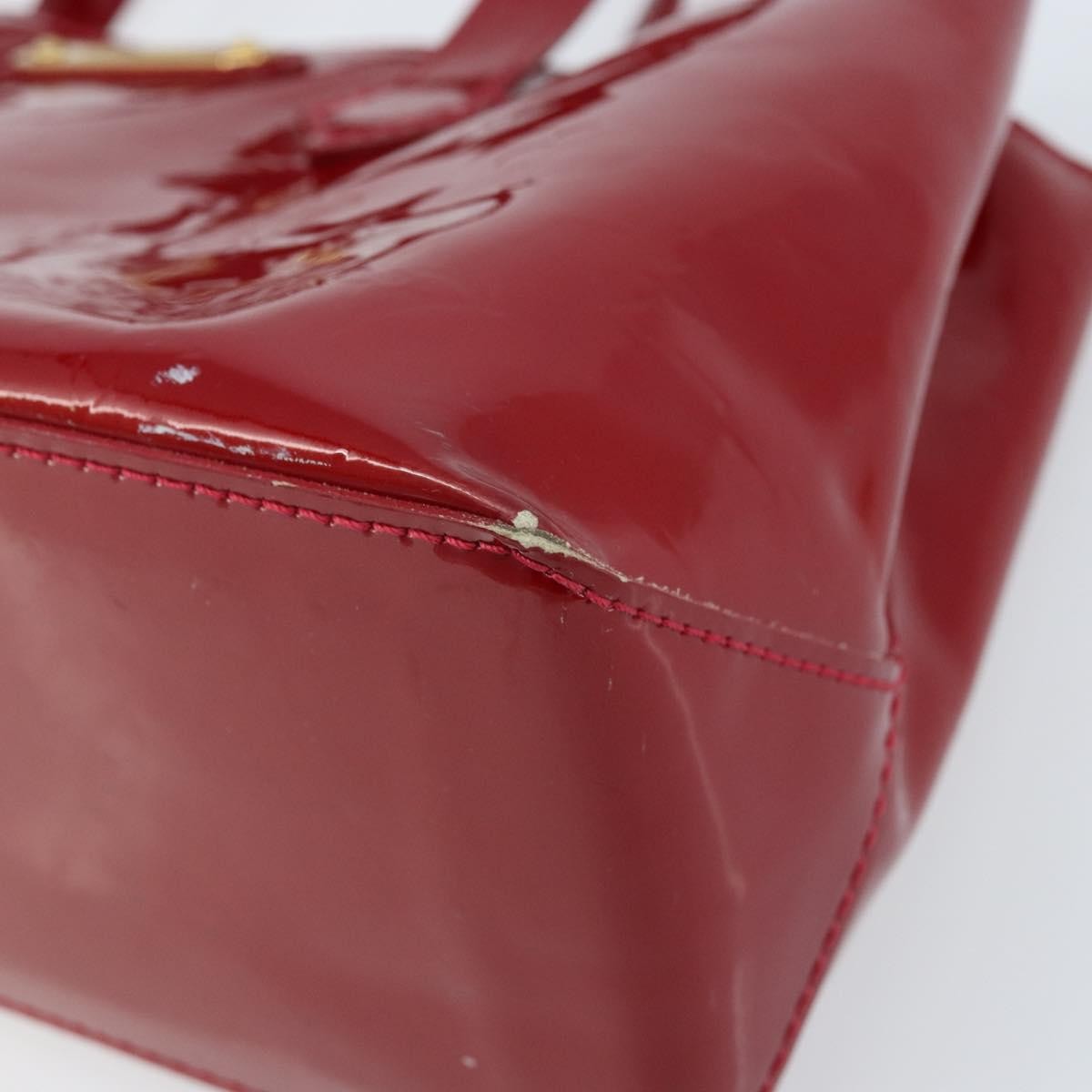 Louis Vuitton Wilshire Monogram Vernis, Red, Patent Leather, Handbag