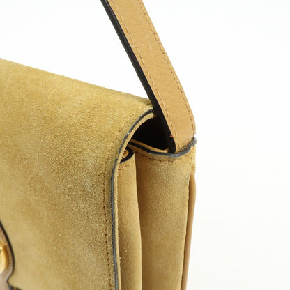 Gucci Arli Suede with Leather, Beige, Suede, Shoulder Bag
