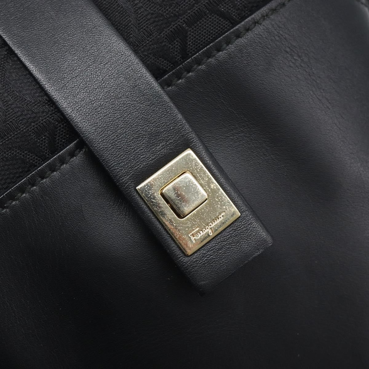 Salvatore Ferragamo Vintage Canvas, Black, Canvas, Shoulder Bag