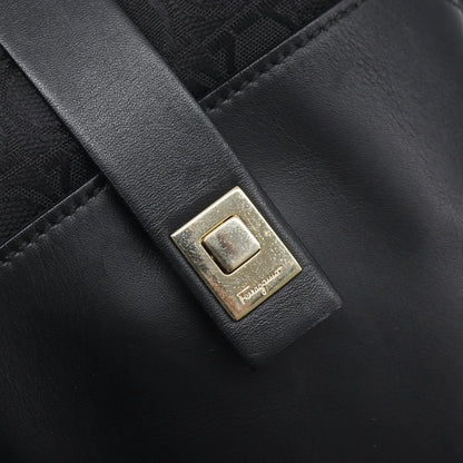 Salvatore Ferragamo Vintage Canvas, Black, Canvas, Shoulder Bag
