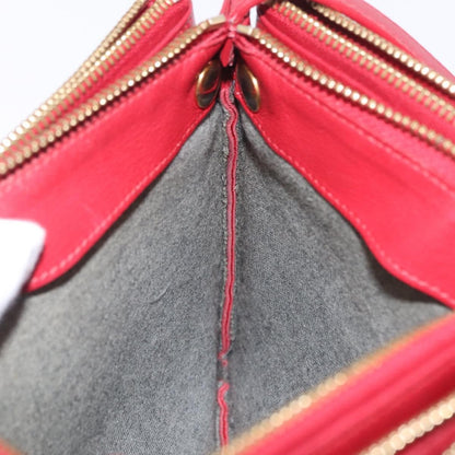 Celine Trio Leather, Red, Leather, Crossbody Bag