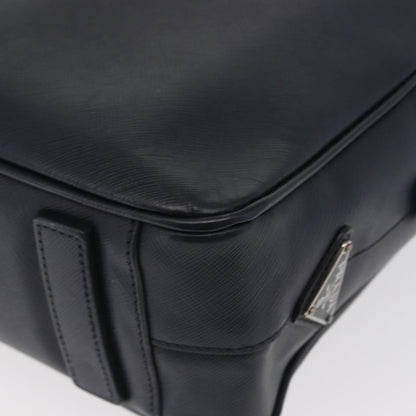 Prada Convertible Zip Around Saffiano Leather, Navy, Leather, Briefcase