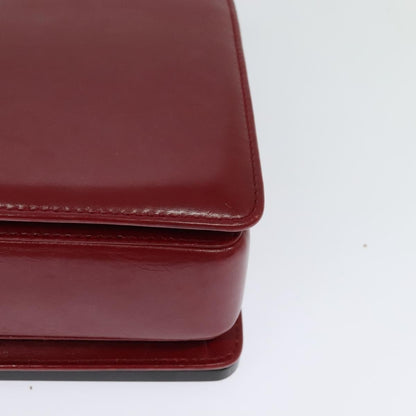 Bvlgari Signature Leather, Red, Leather, Shoulder Bag