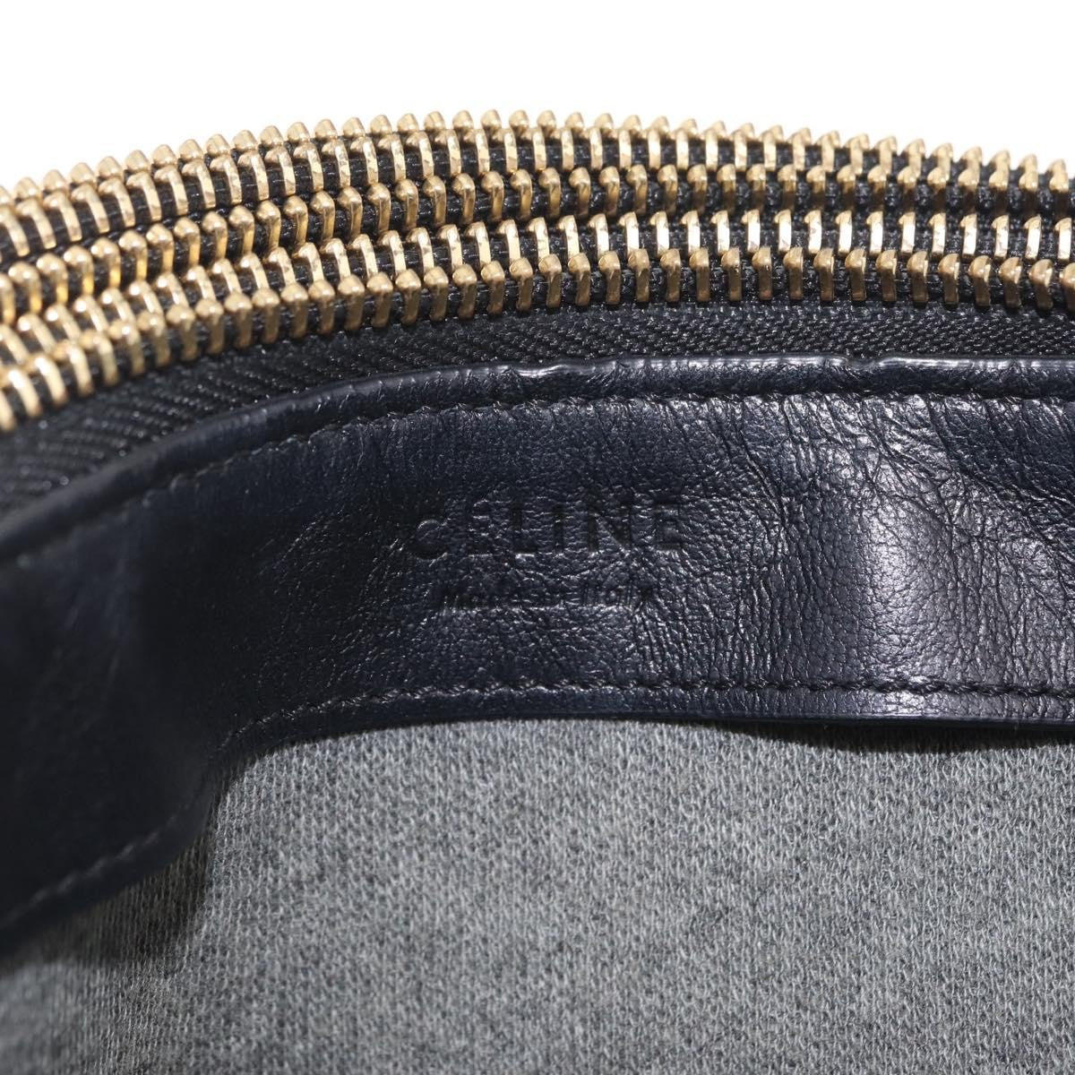 Celine Trio Leather, Black, Leather, Crossbody Bag
