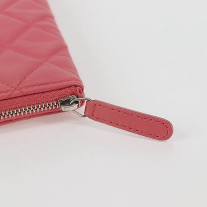 Chanel CC Casino O Case Clutch Quilted Lambskin, Pink, Leather, Clutch