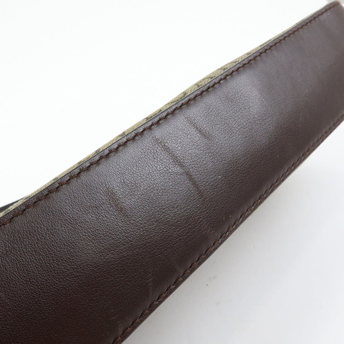 Bvlgari Logomania Canvas with Leather, Khaki, Canvas, Shoulder Bag