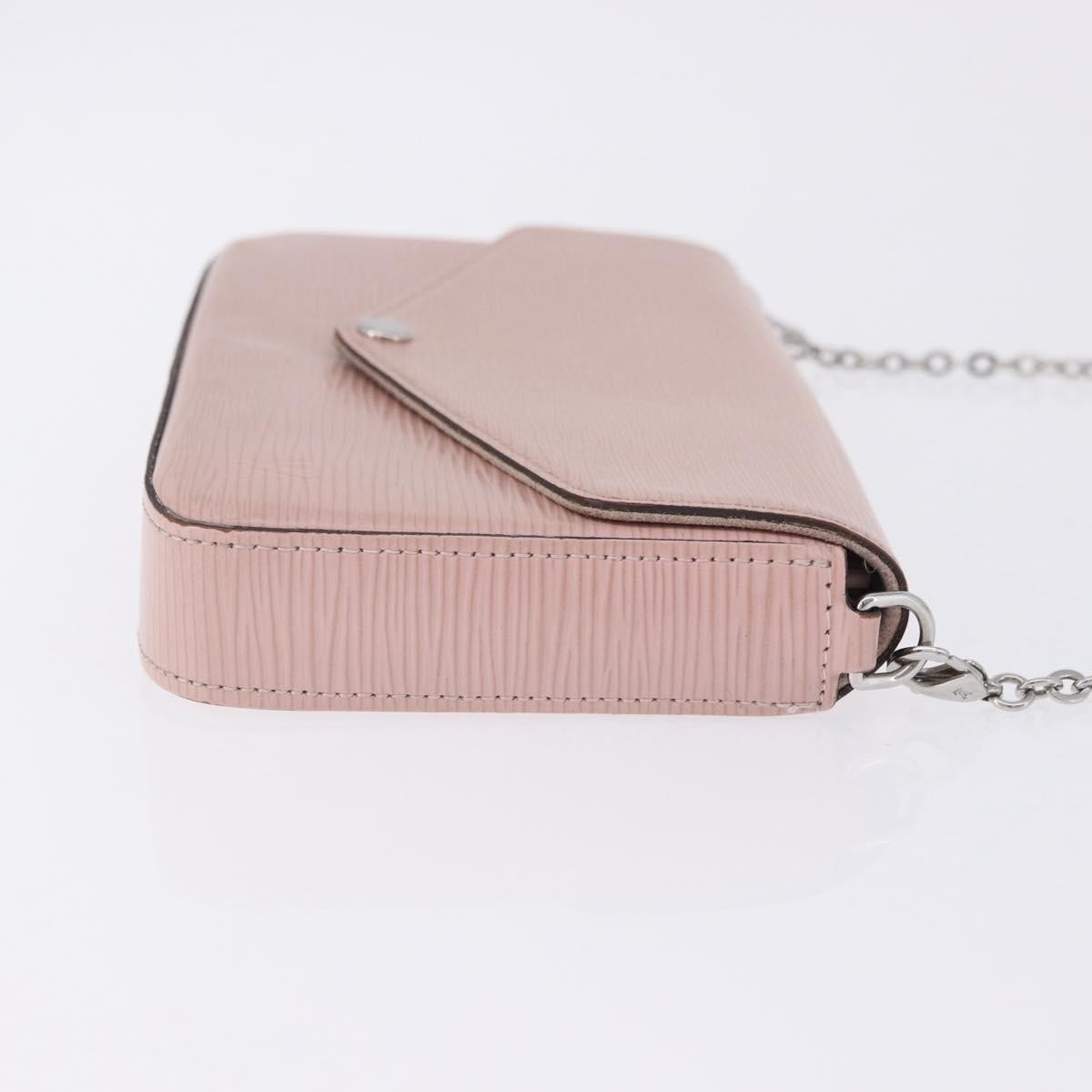 Louis Vuitton Felicie Chain Epi Leather, Pink, Leather, Clutch