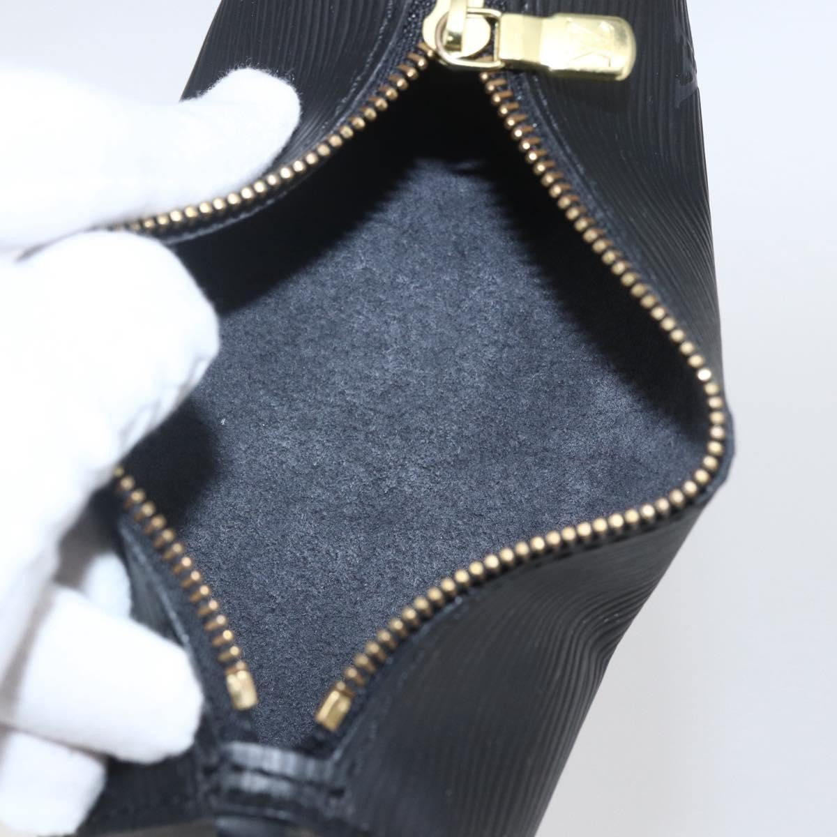 Louis Vuitton Soufflot Pochette Epi Leather, Black, Leather, Clutch